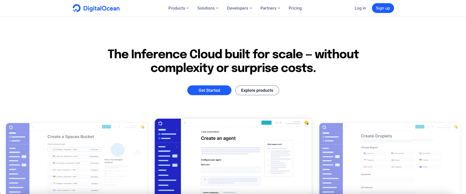 DigitalOcean homepage