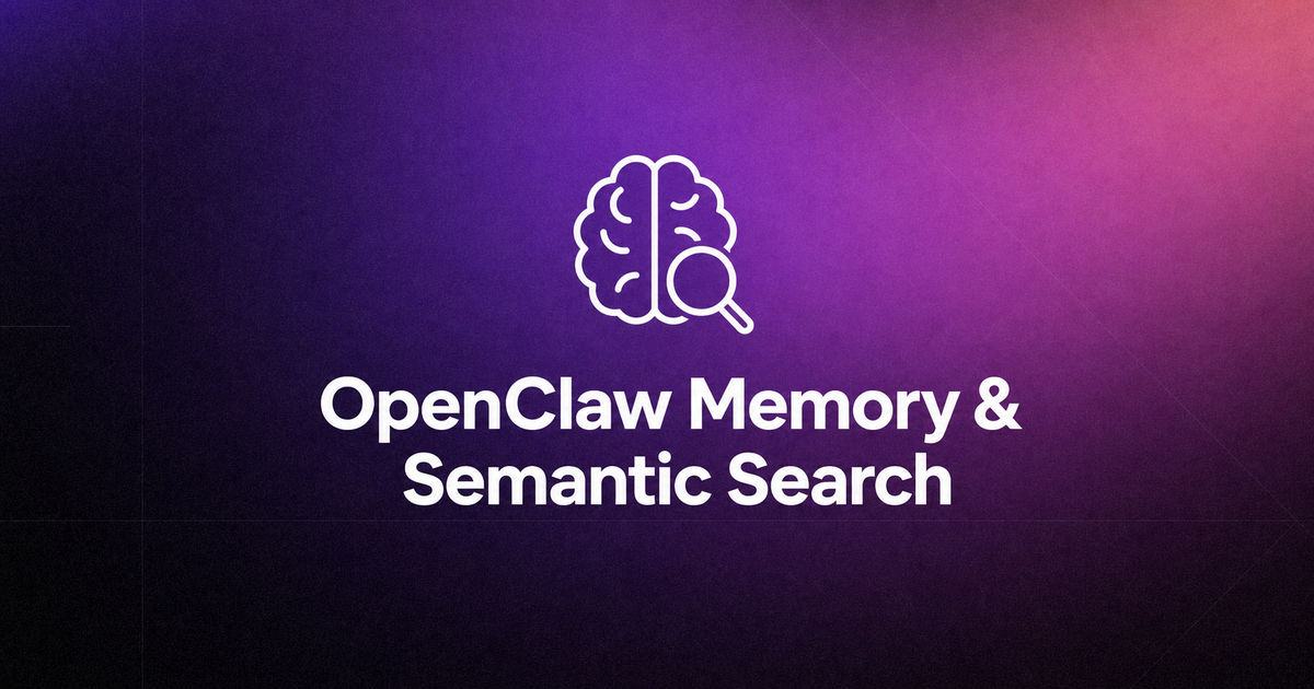 OpenClaw Memory & Semantic Search Setup